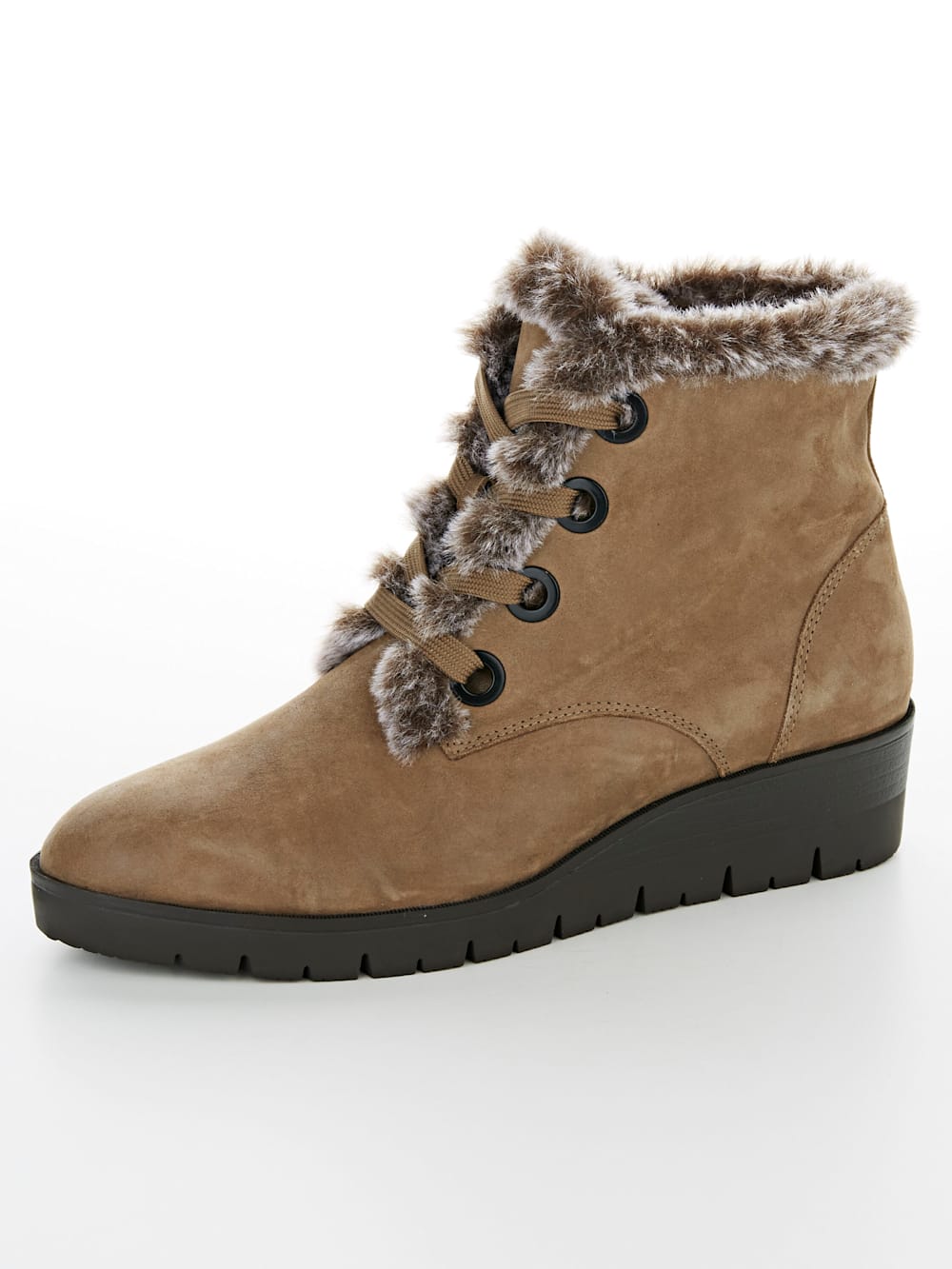 Vamos Stiefelette taupe mit warmendem Futter - Taupe