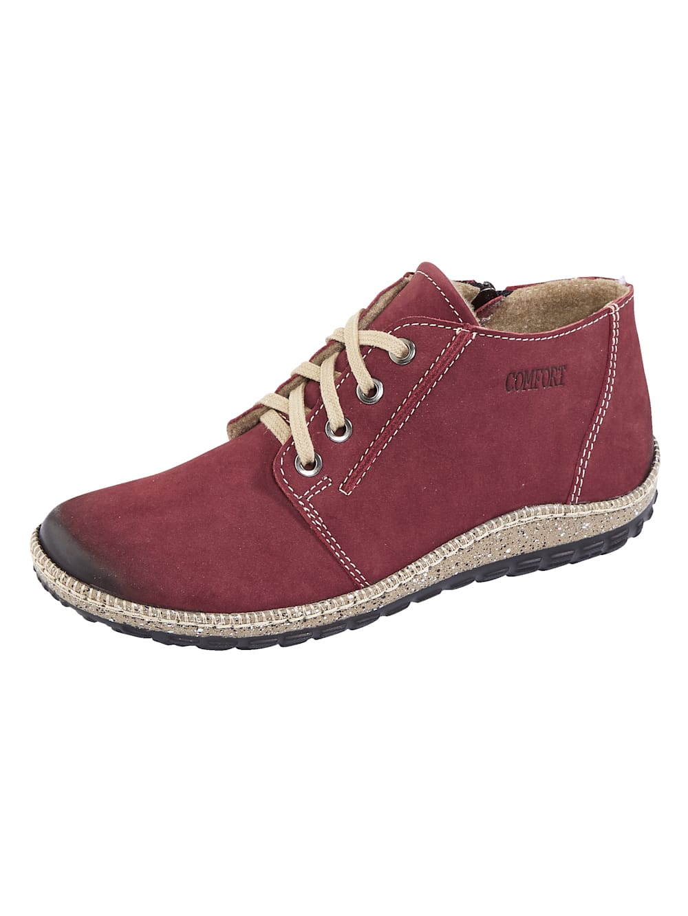 Vamos Stiefelette aus weichem Leder - Bordeaux