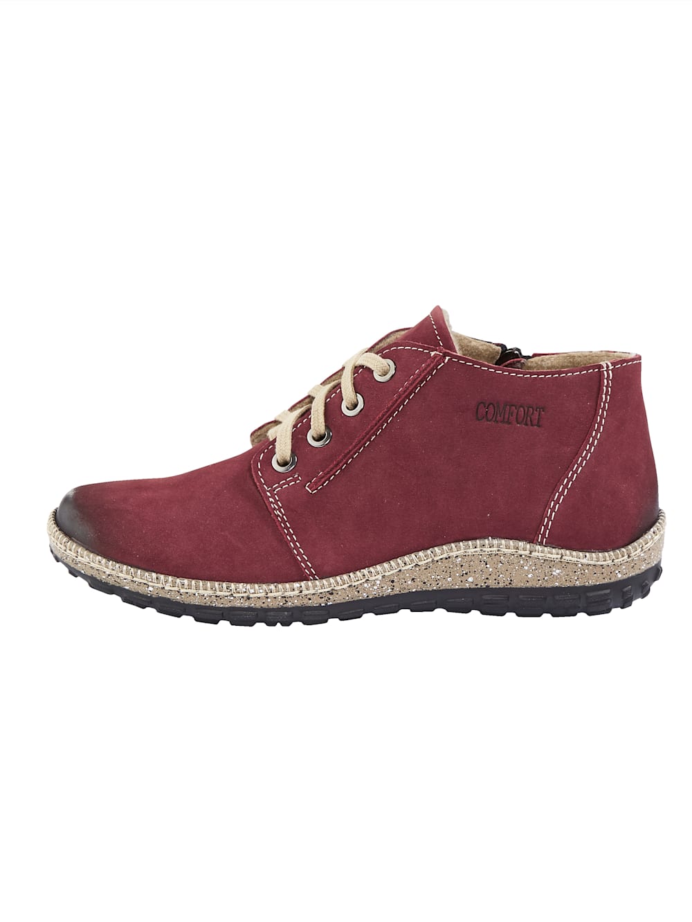 Vamos Stiefelette aus weichem Leder - Bordeaux