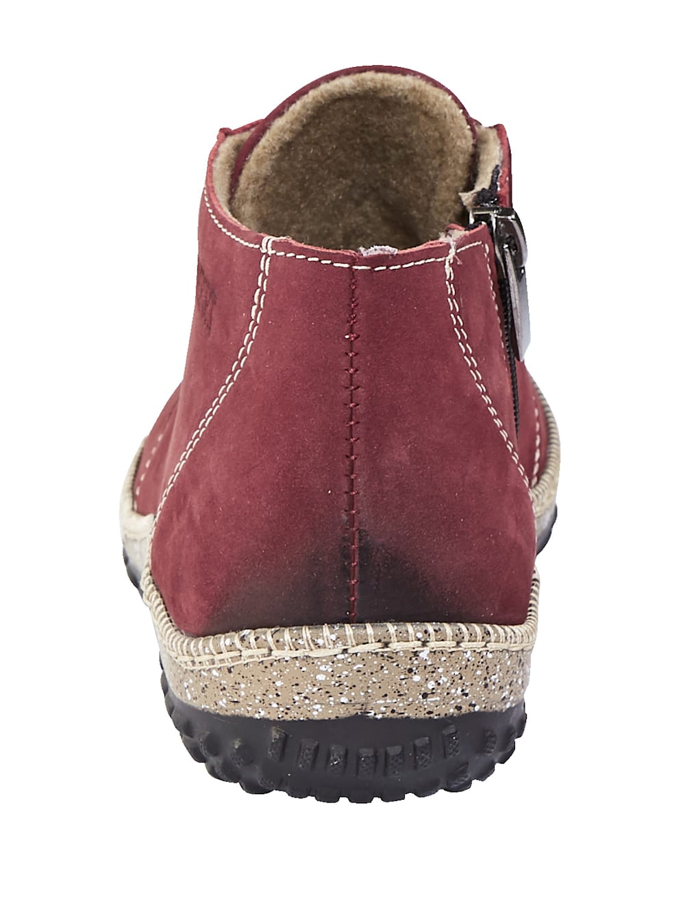 Vamos Stiefelette aus weichem Leder - Bordeaux