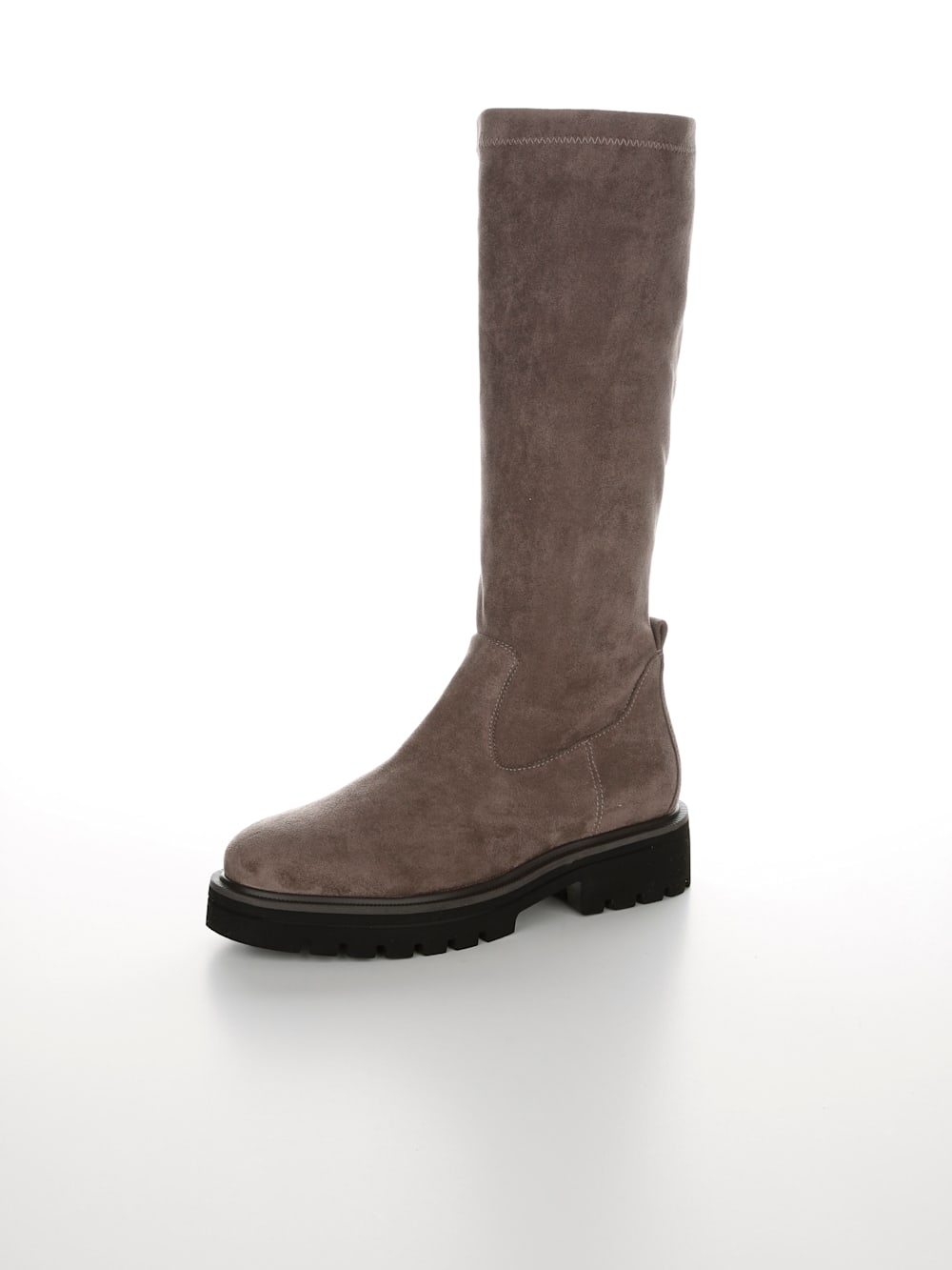 Vamos Stiefel in Velouroptik - Taupe