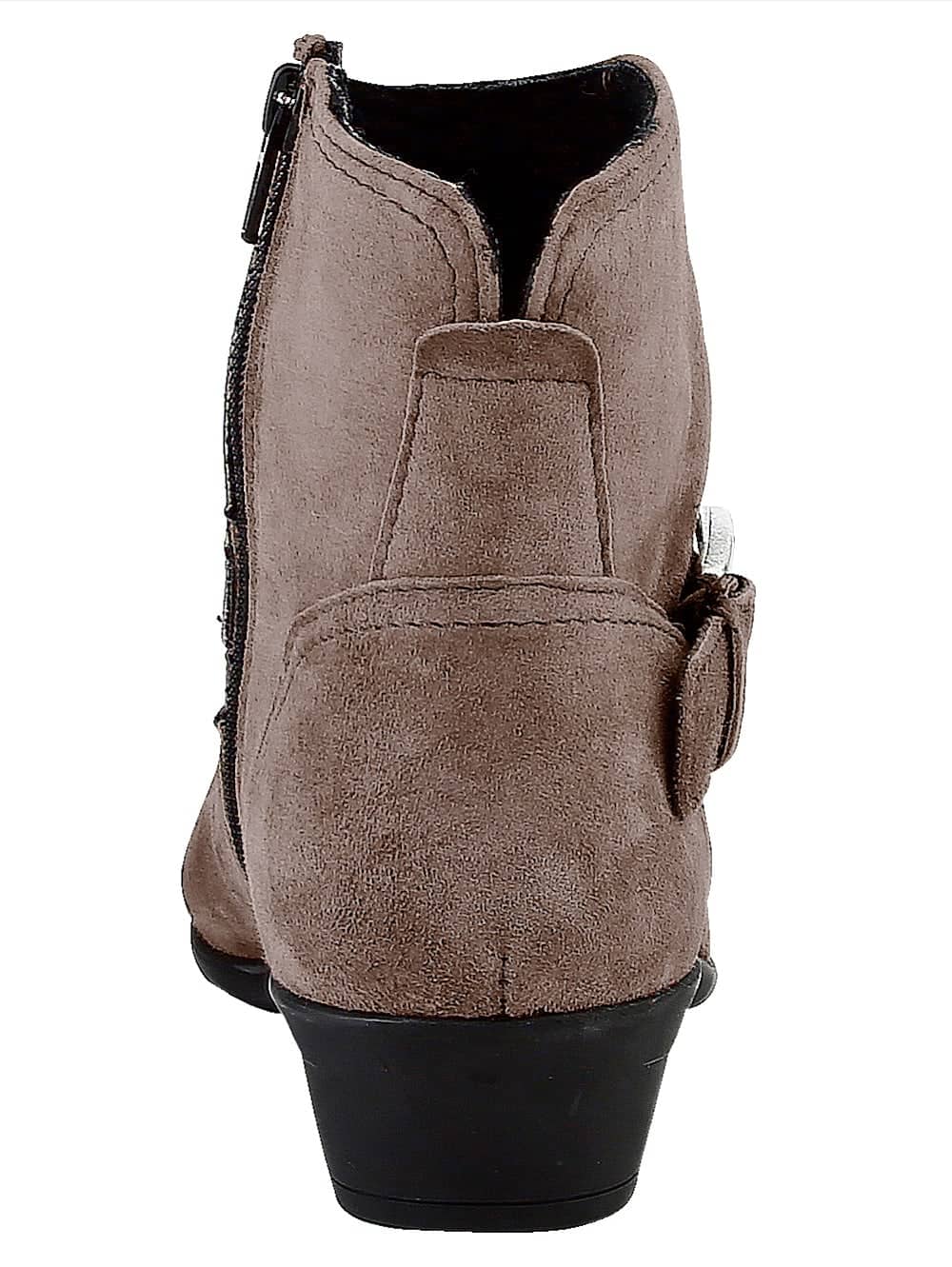Vamos Stiefelette mit modischer Zierschnalle - Taupe