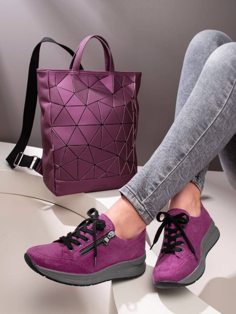 Vamos Schnurschuh mit Shock-Absorber - Magenta