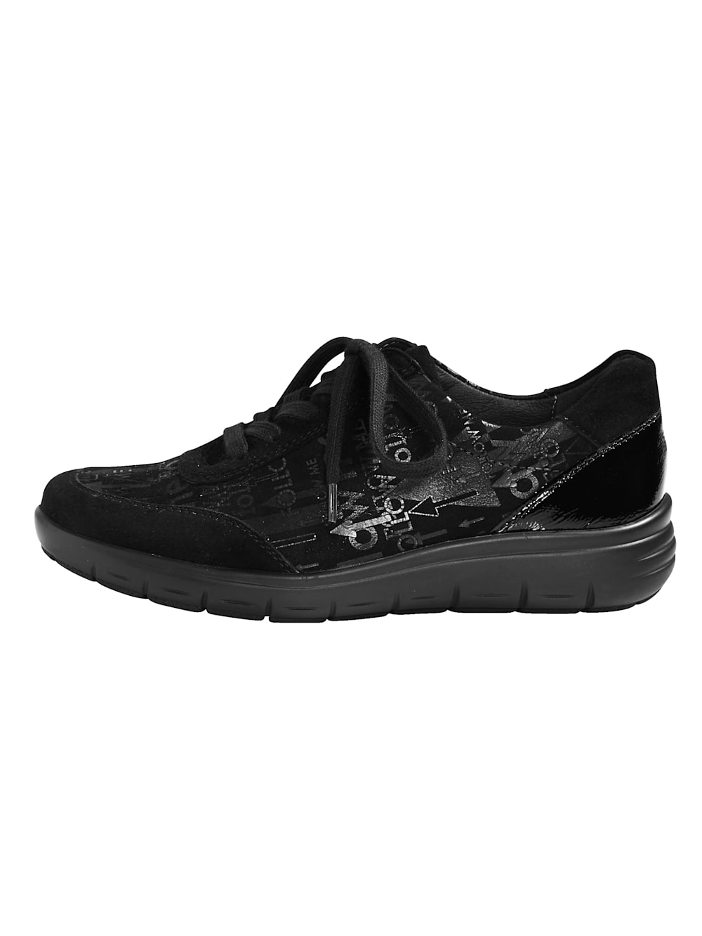 Vamos Schnurschuh mit Luftpolsterlaufsohle - Schwarz