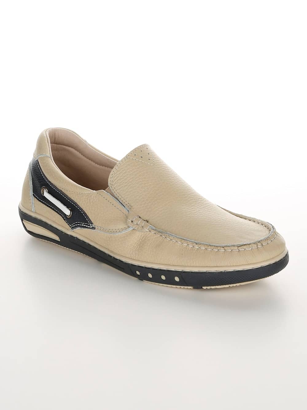 Vamos Slipper im Bootsschuh Stil - Beige