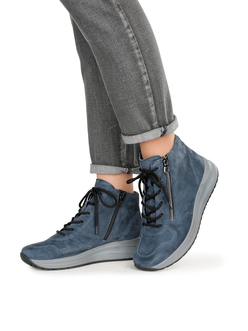 Vamos Schnurstiefelette mit Shock-Absorber - Blau