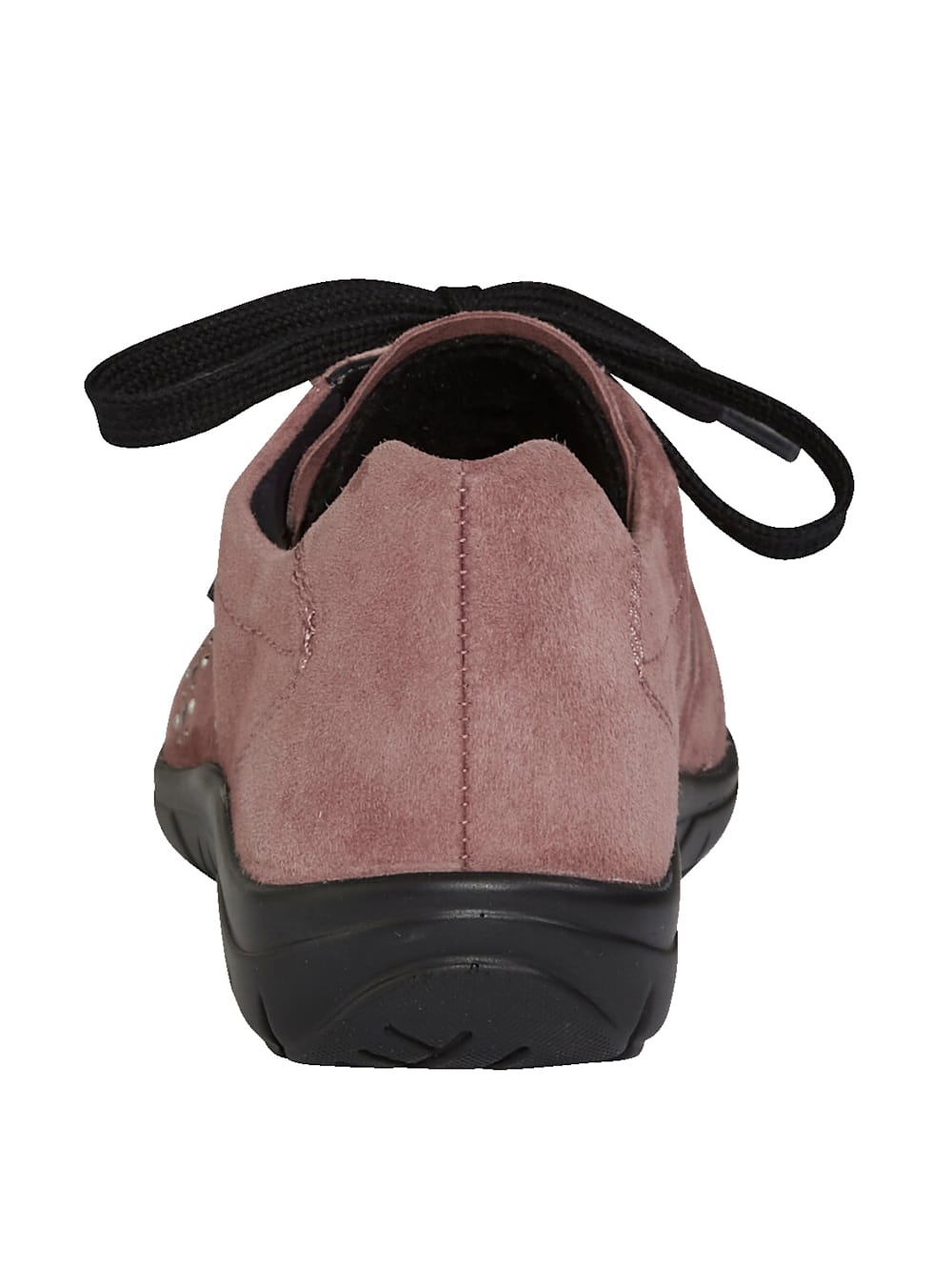 Vamos Schnurschuh aus hochwertigem Veloursleder - Altrosa
