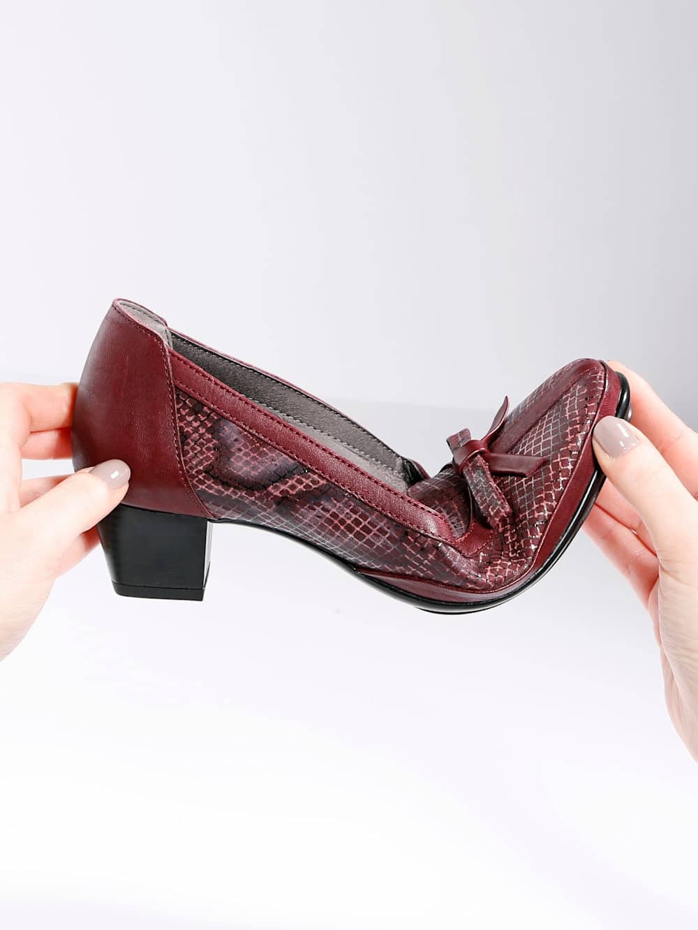 Vamos Pumps aus superflexiblem Leder - Bordeaux