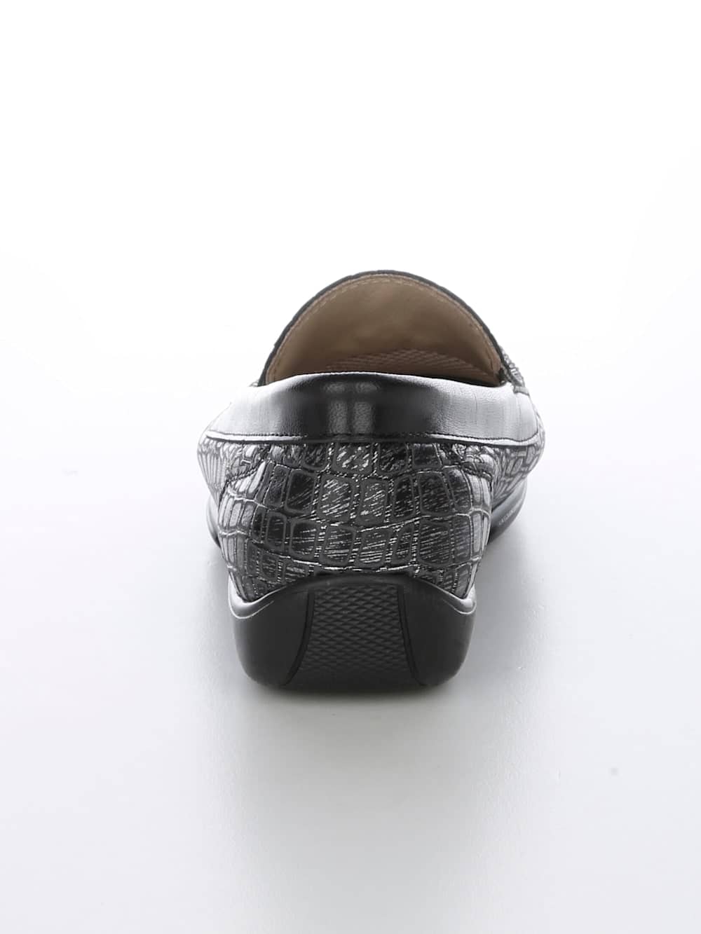 Vamos Mokassin mit typischer Mokassinnaht - Schwarz-Metallic