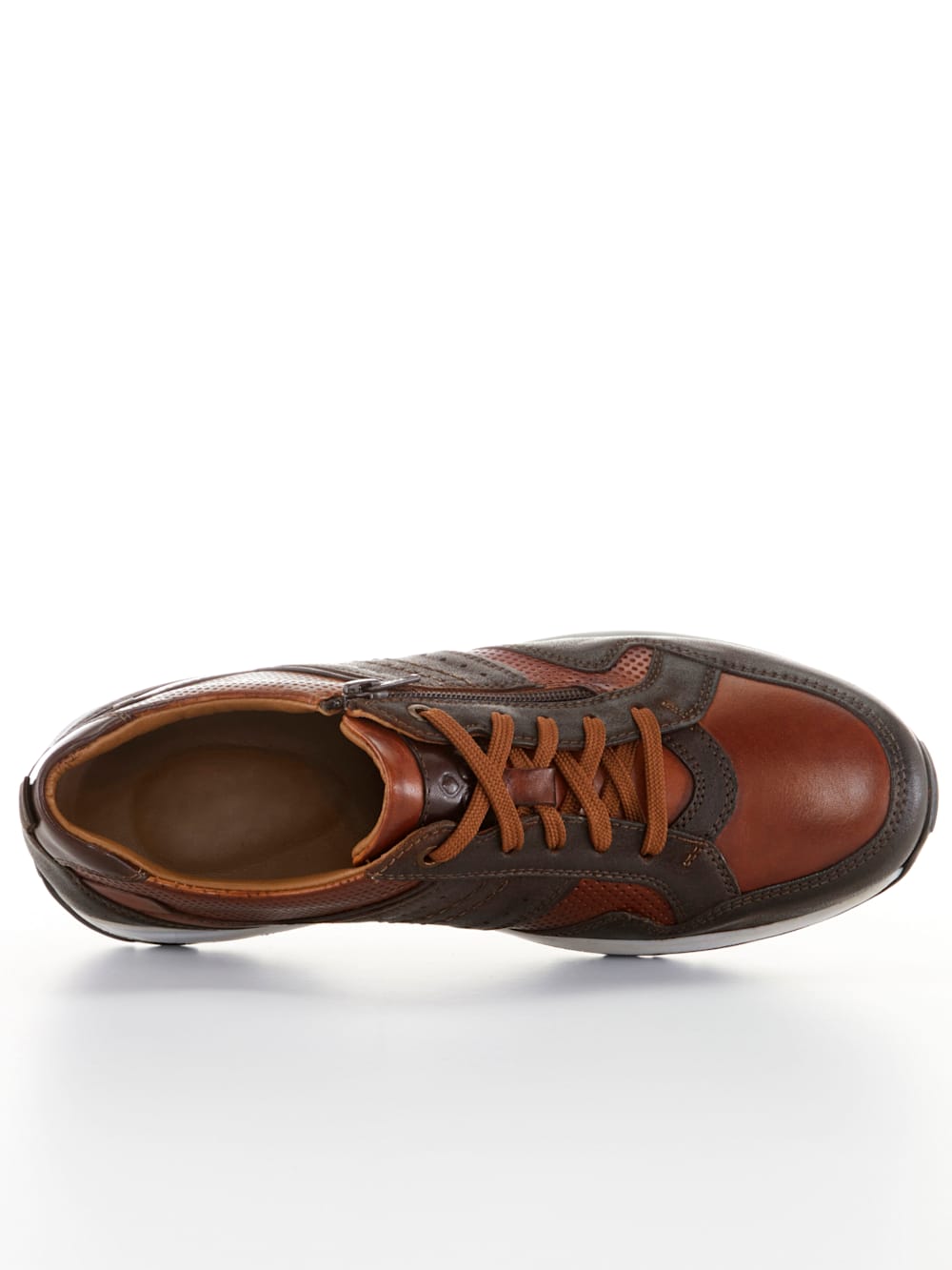 Vamos Schnurschuh mit zusatzlichem Reibverschluss - Cognac