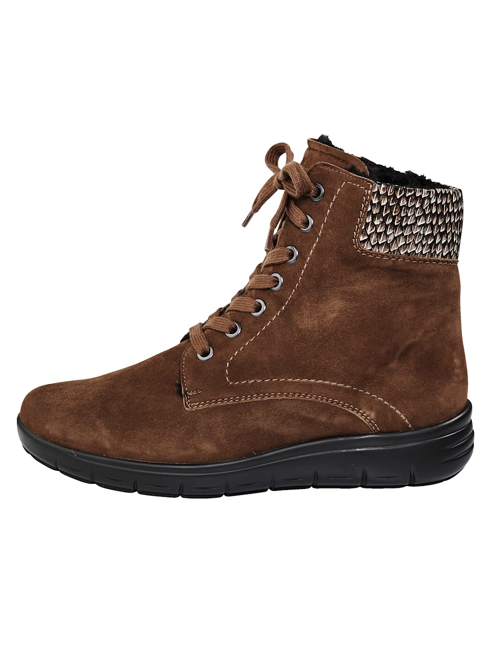 Vamos Schnurstiefelette mit Shock-Absorber - Cognac
