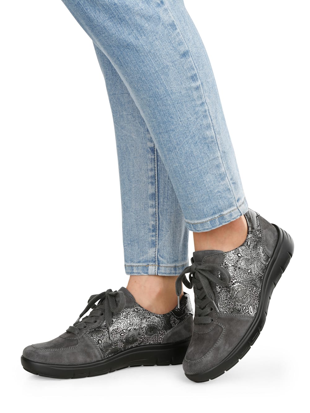 Vamos Schnurschuh mit Luftpolsterlaufsohle - Grau