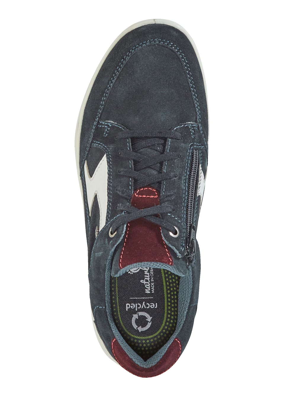 Vamos Schnurschuh in harmonischer Farbkombination - Marineblau