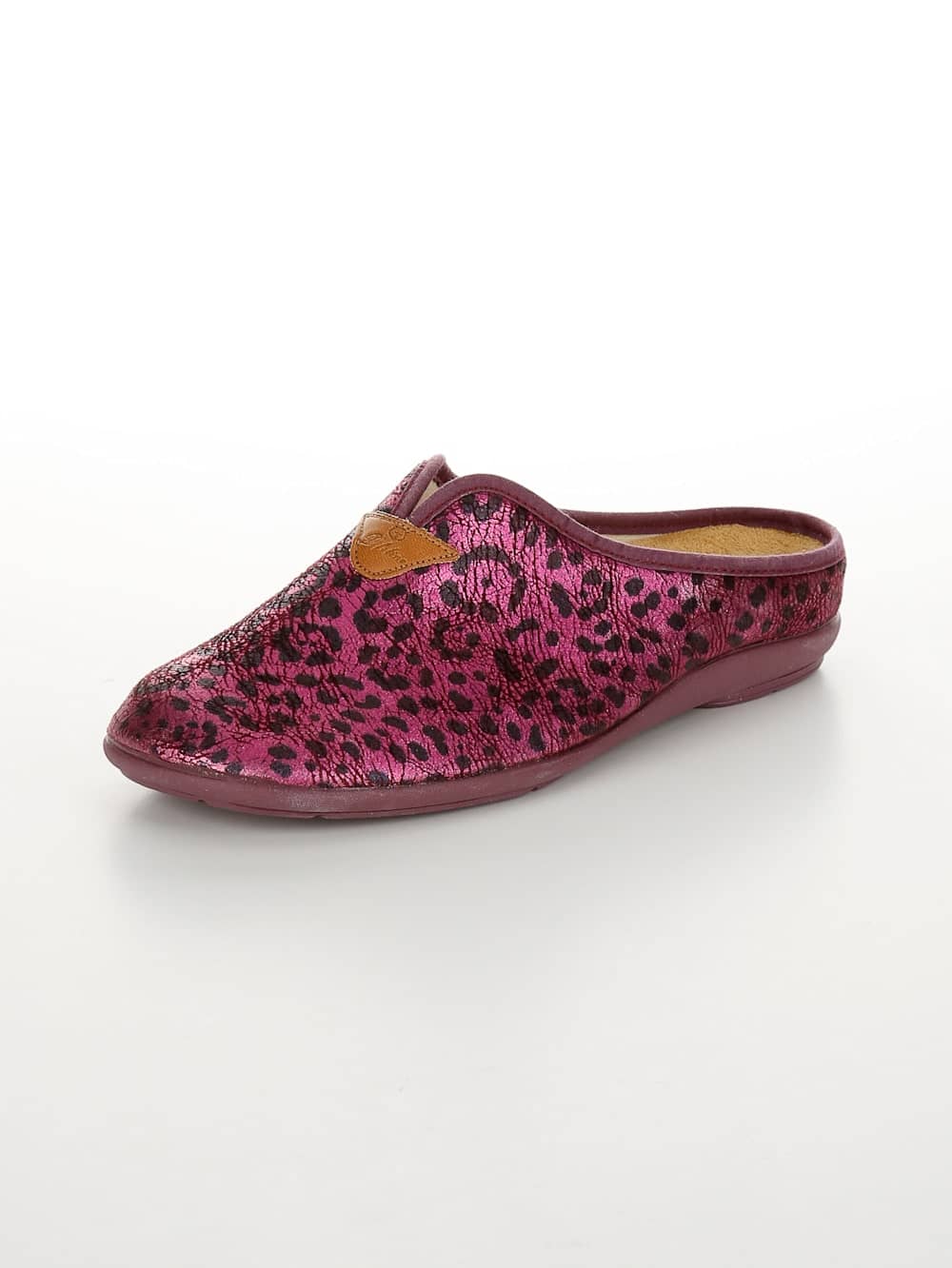 Vamos Pantolette aus dehnbarem Textilmaterial - Fuchsia