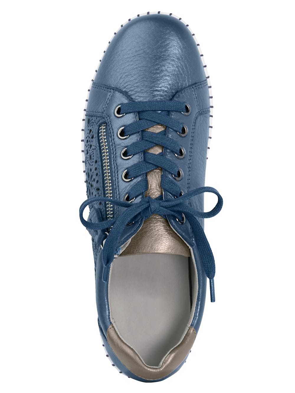 Vamos Schnurschuh mit zusatzlichem Reibverschluss - Blau