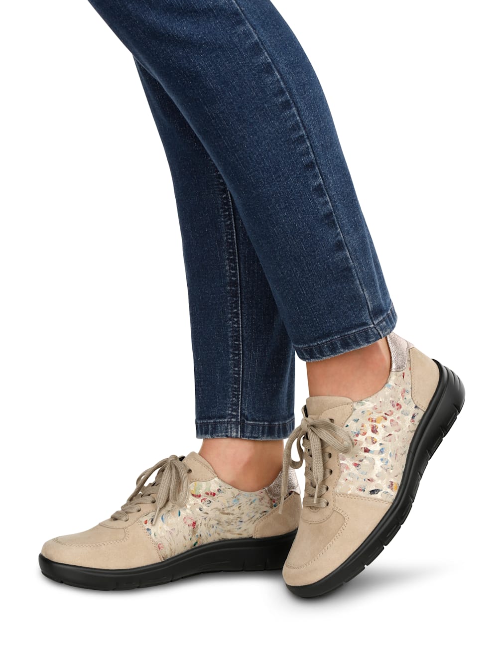 Vamos Schnurschuh mit Luftpolsterlaufsohle - Beige