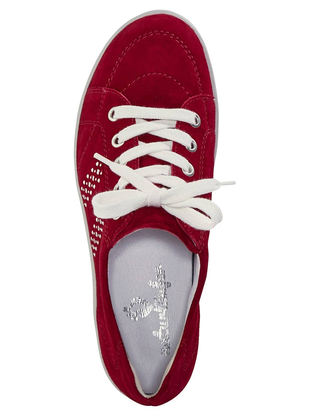 Vamos Schnurschuh aus hochwertigem Veloursleder - Rot