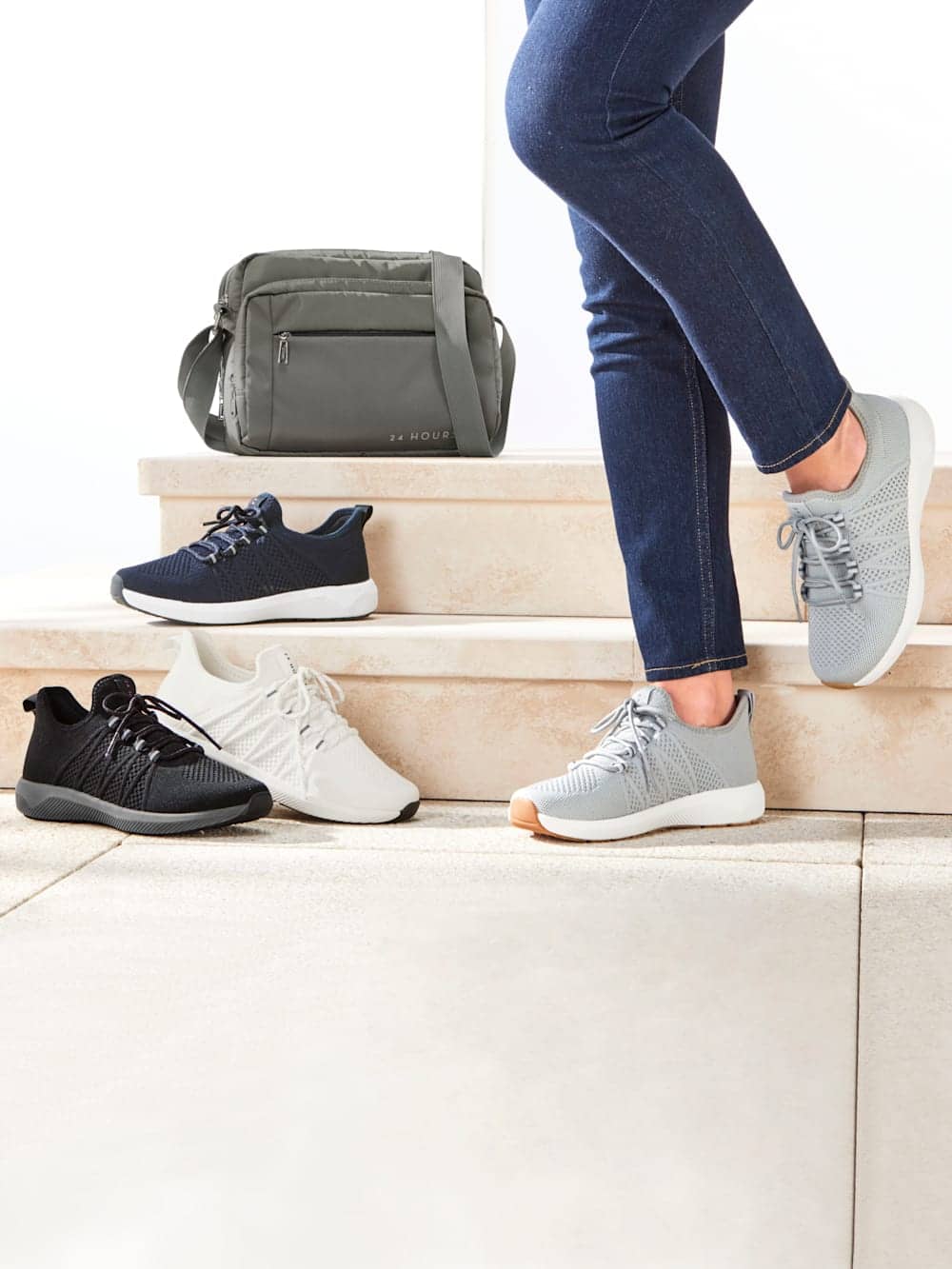 Vamos Sneaker mit einer 3 Komponenten Zwischensohle - Hellgrau