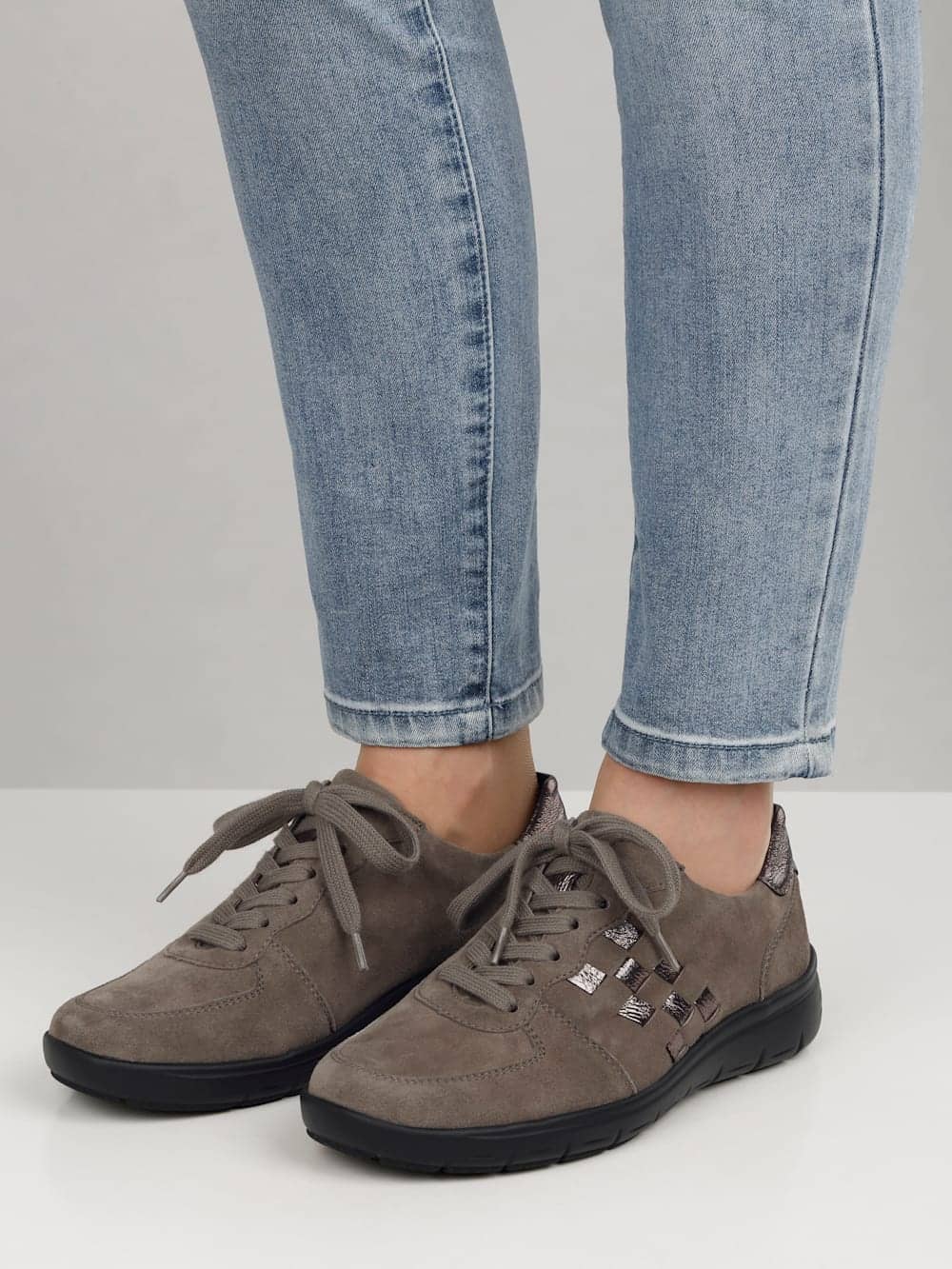 Vamos Schnurschuh mit Luftpolsterlaufsohle - Taupe