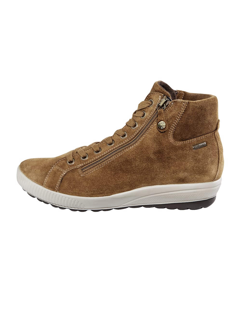 Vamos Stiefeletten mit seitlichem Reibverschluss - Cognac