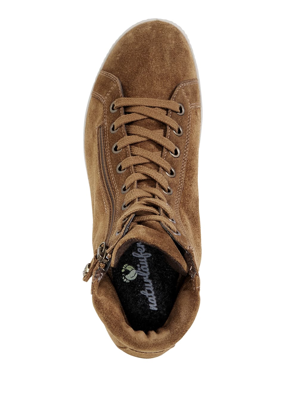 Vamos Stiefeletten mit seitlichem Reibverschluss - Cognac