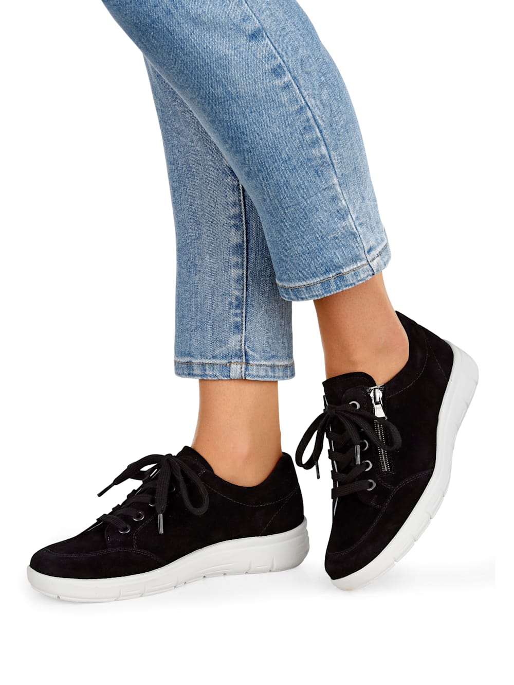 Vamos Schnurschuh mit Luftpolsterlaufsohle - Schwarz