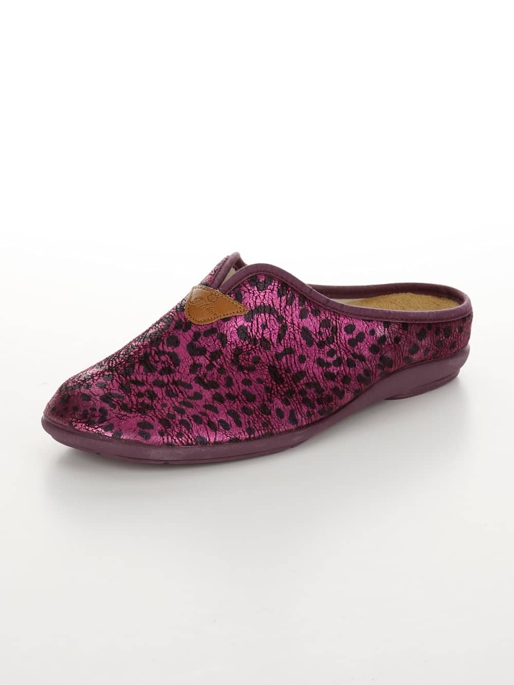 Vamos Pantolette aus dehnbarem Textilmaterial - Fuchsia