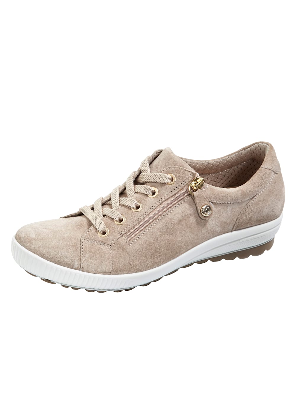 Vamos Schnurschuhe mit zusatzlichem Reibverschlus - Taupe