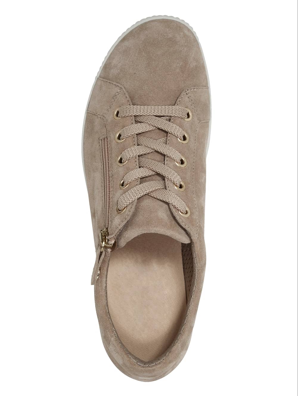 Vamos Schnurschuhe mit zusatzlichem Reibverschlus - Taupe