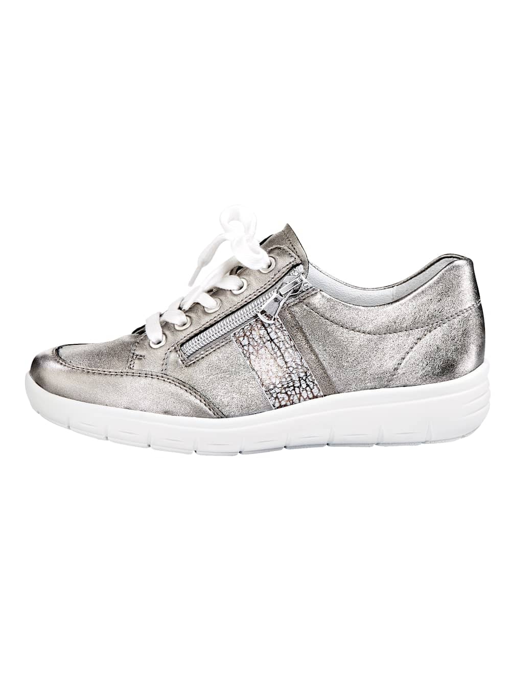 Vamos Schnurschuh mit Luftpolsterlaufsohle - Silberfarben