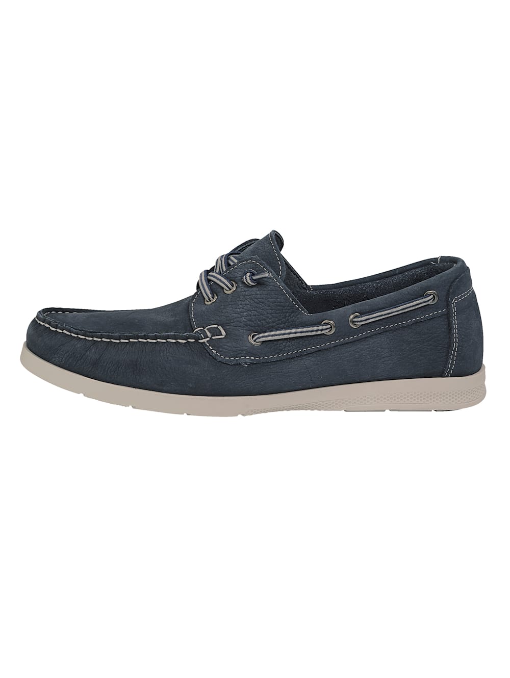 Vamos Schnurschuh aus weichem Leder - Marineblau