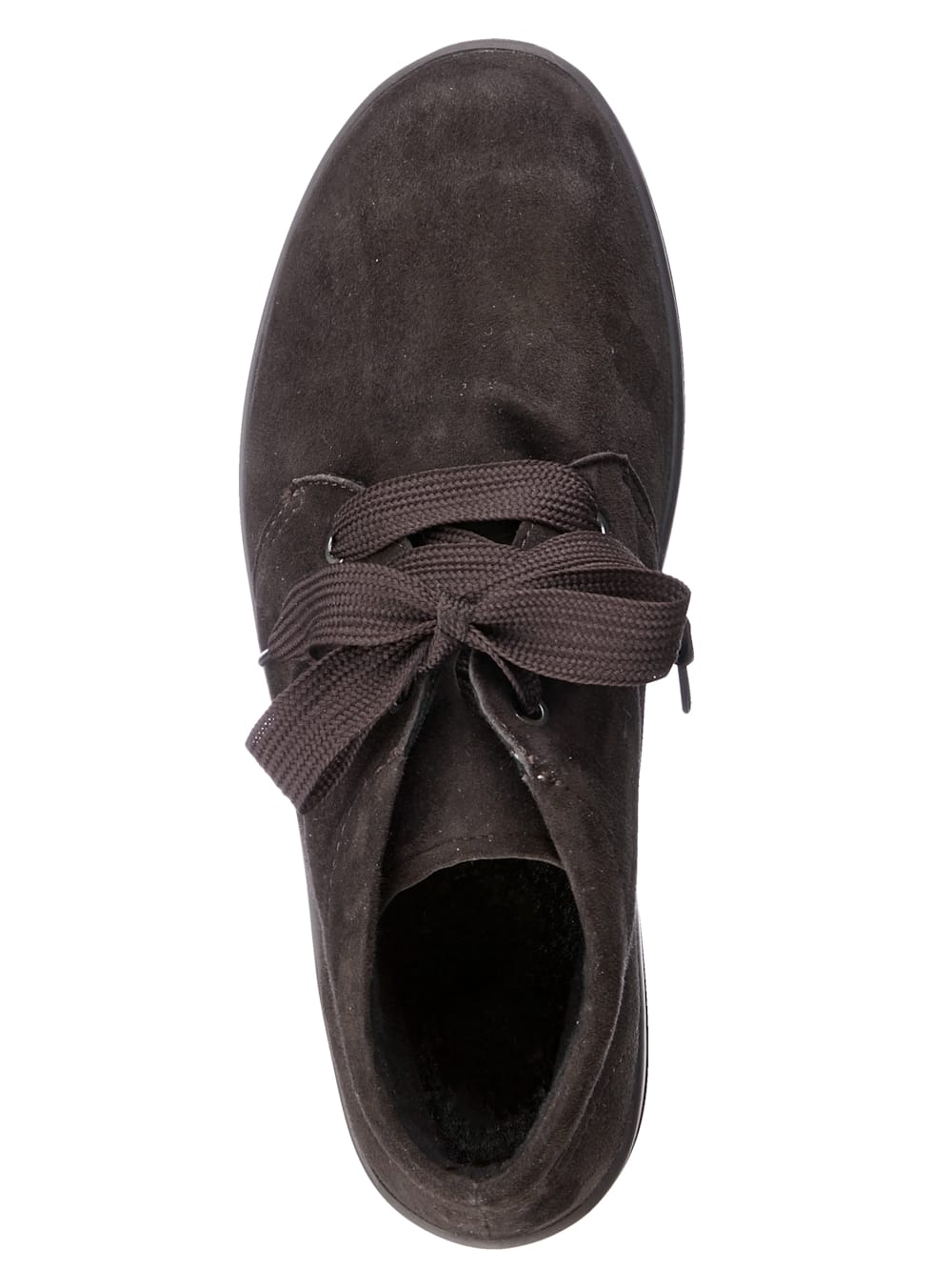 Vamos Schnurstiefelette aus weichem Leder - Dunkelbraun