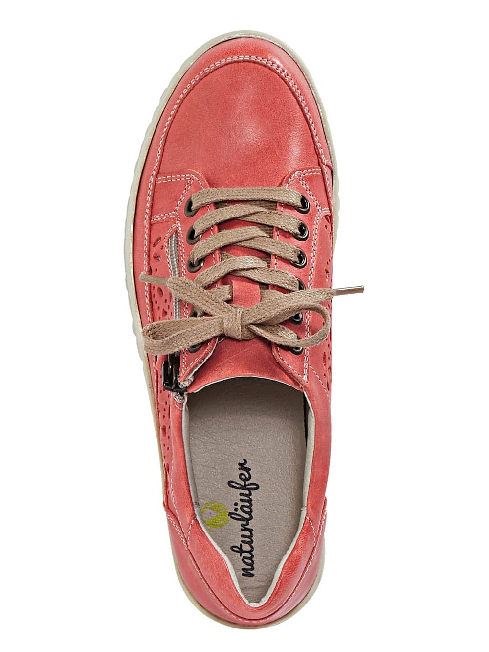 Vamos Schnurschuh mit seitlichem Reibverschluss - Rosé