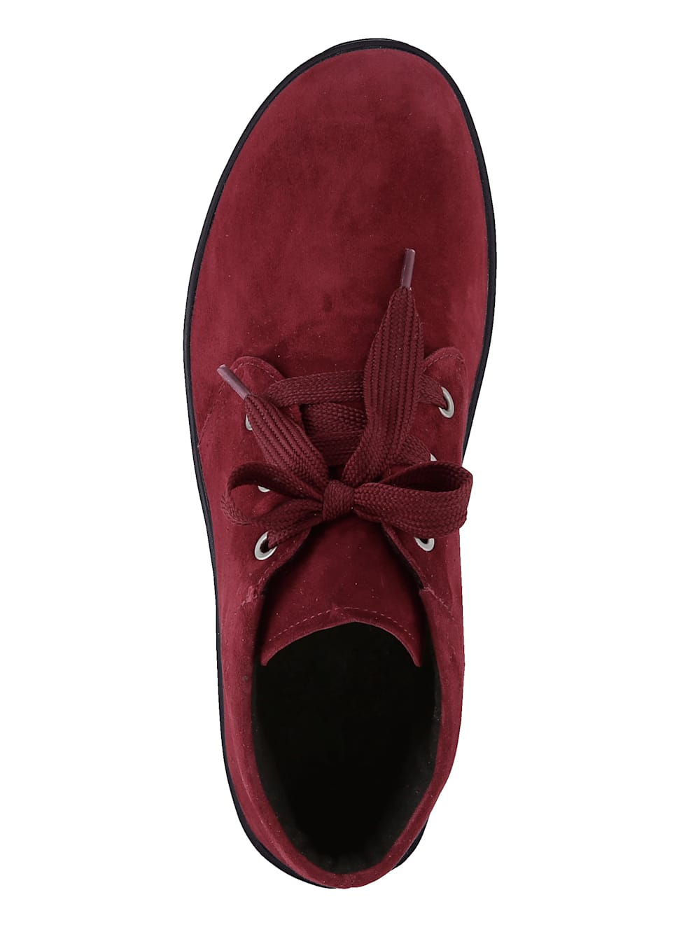 Vamos Schnurstiefelette aus weichem Leder - Bordeaux
