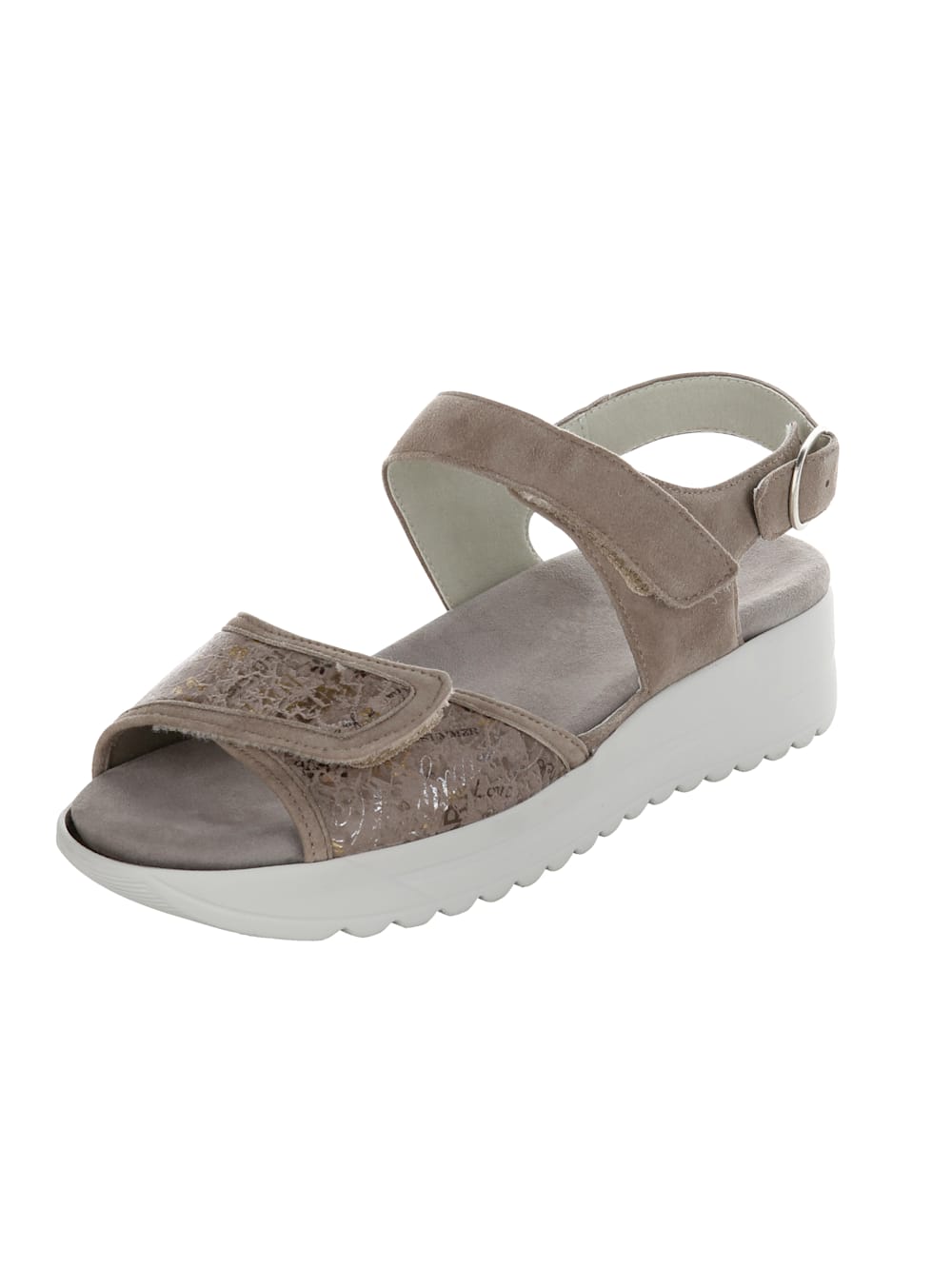 Vamos Sandale mit Mittelfubstutze - Taupe