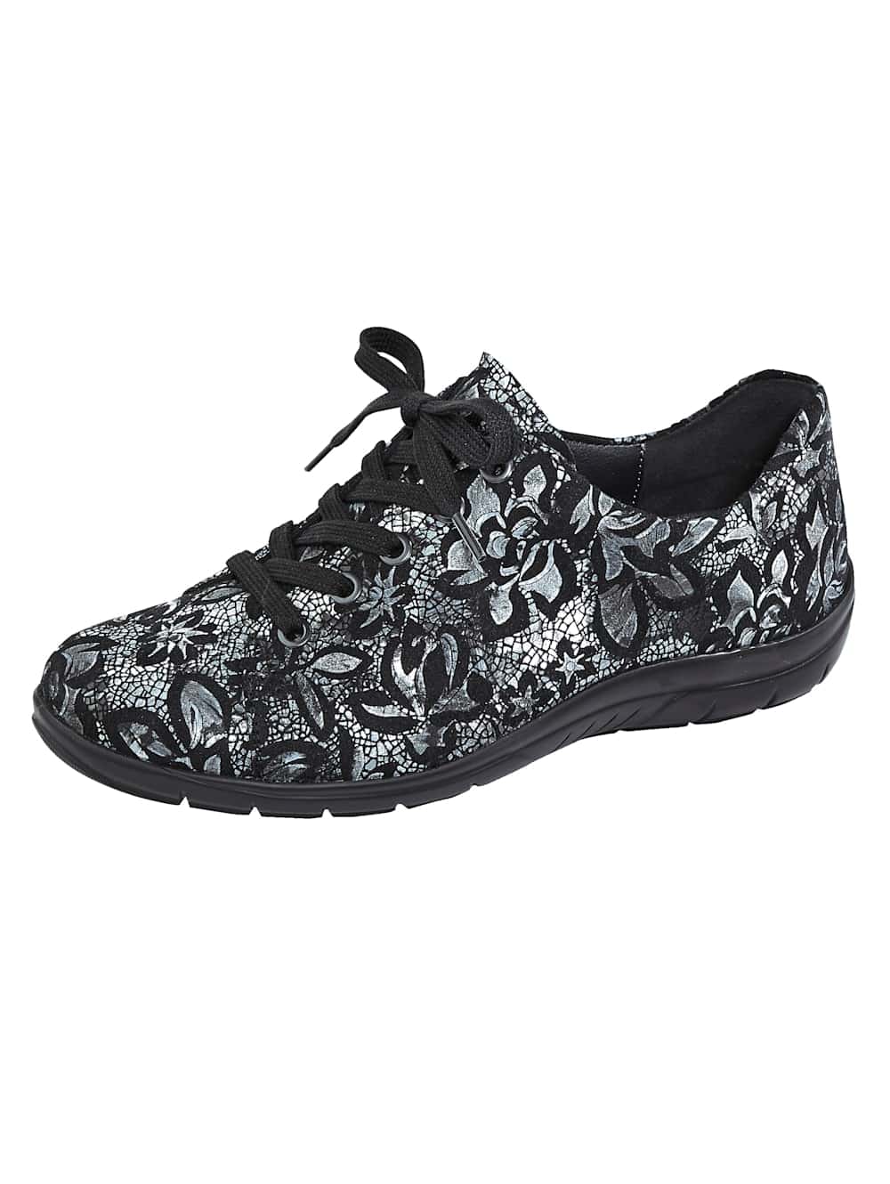 Vamos Schnurschuh mit Luftpolsterlaufsohle - Schwarz