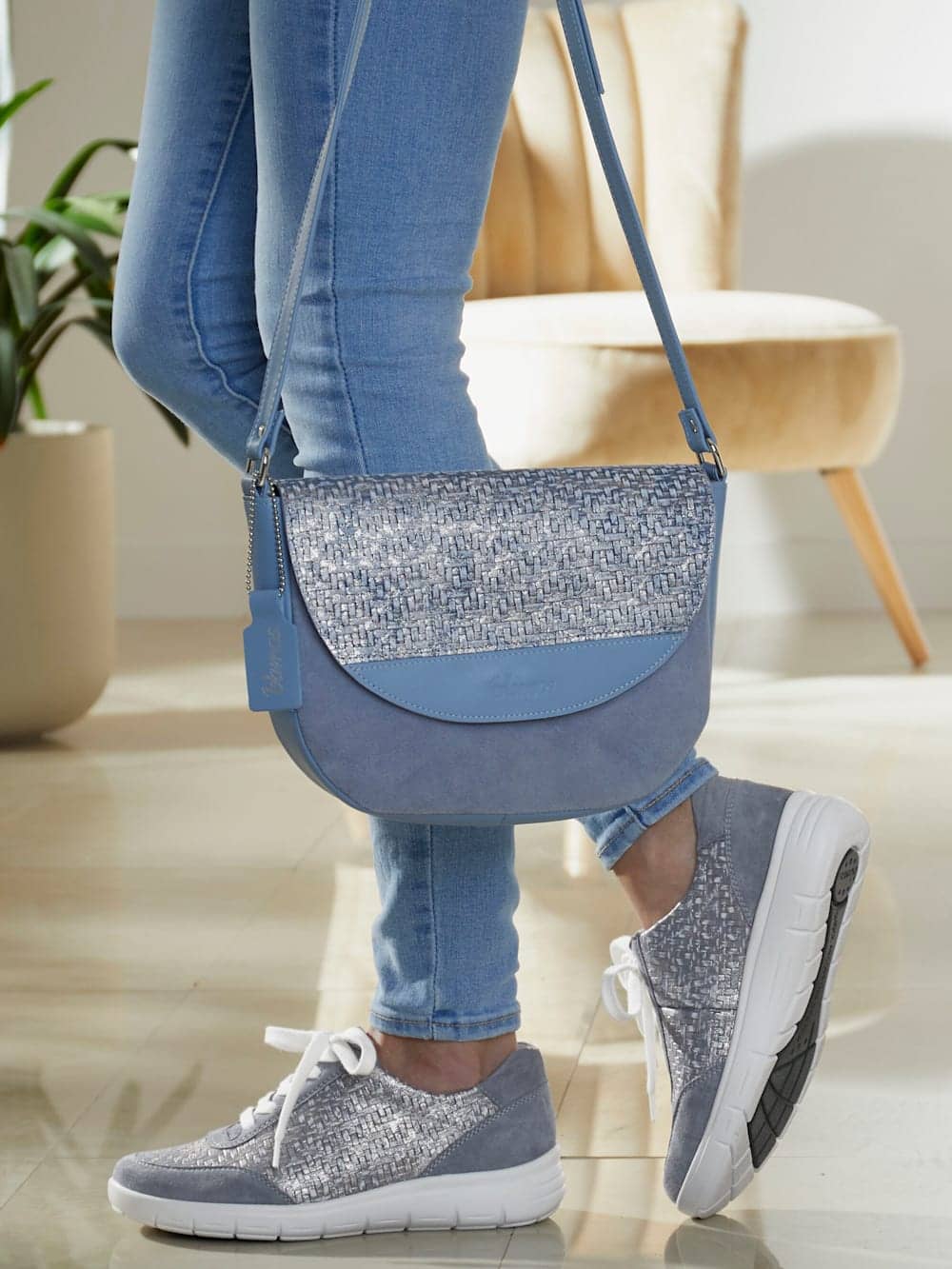 Vamos Schnurschuh mit Schaftrandpolsterung - Blau