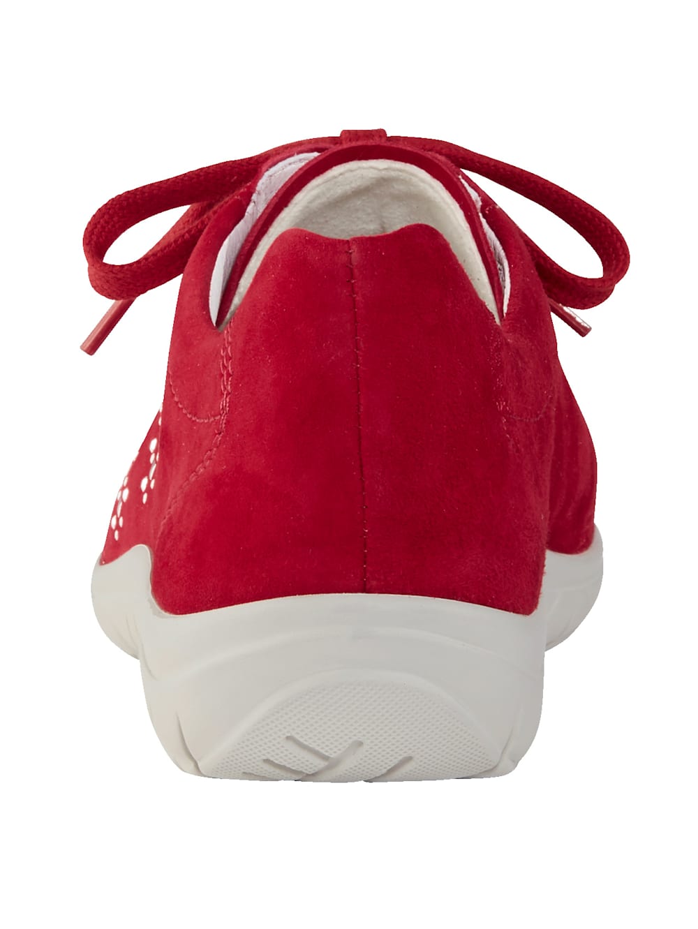 Vamos Schnurschuh aus hochwertigem Veloursleder - Ziegelrot