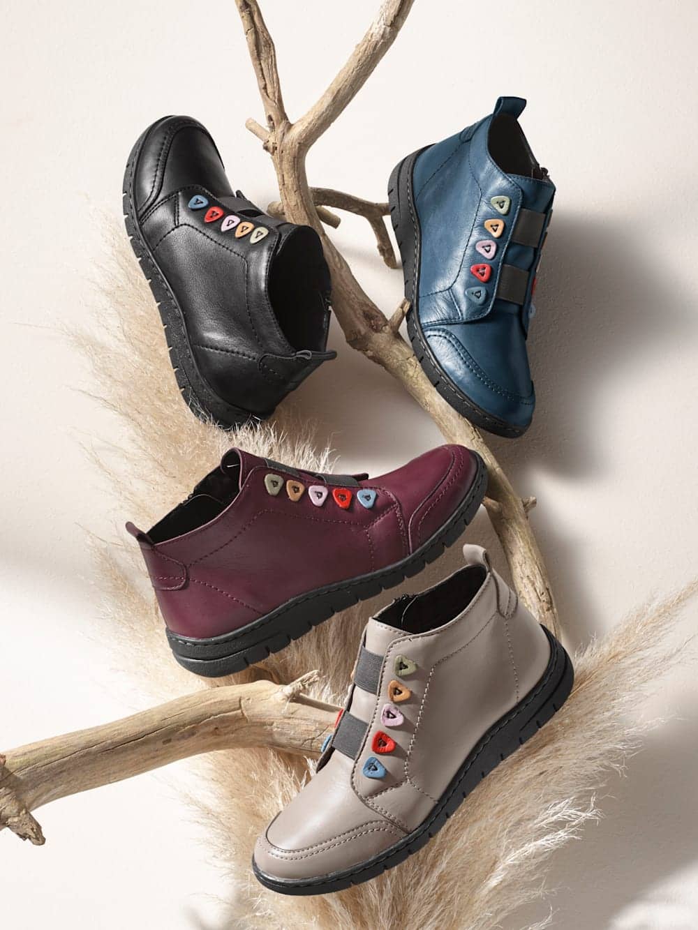 Vamos Stiefelette mit Elastikeinsatzen - Taupe