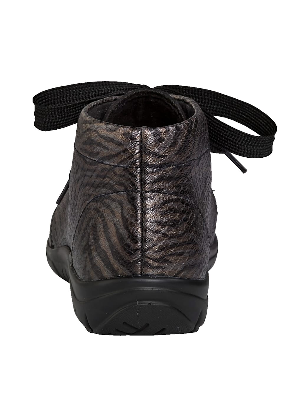 Vamos Schnurstiefelette aus weichem Leder - Bronzefarben