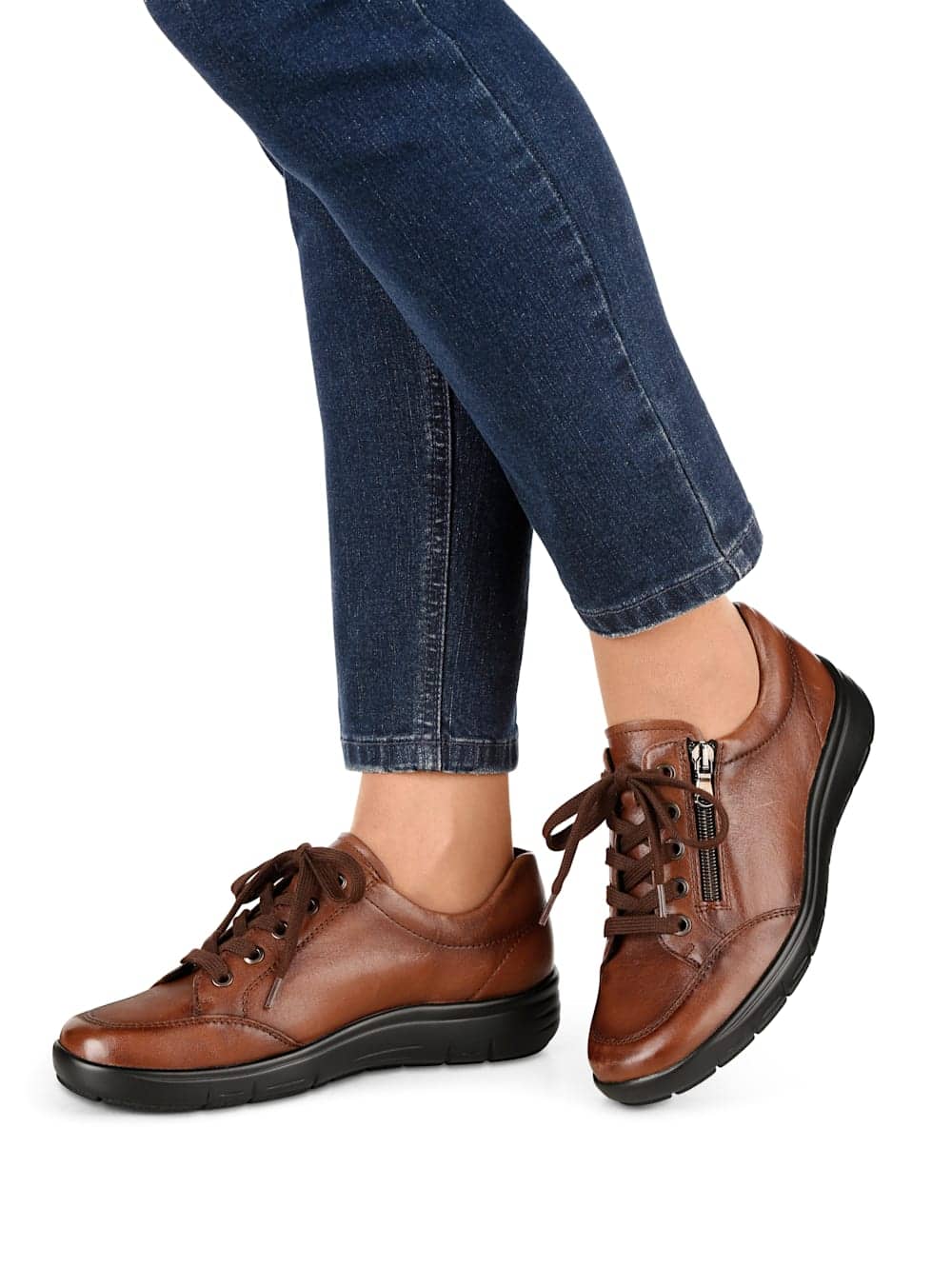 Vamos Schnurschuh mit Shock-Absorber - Cognac