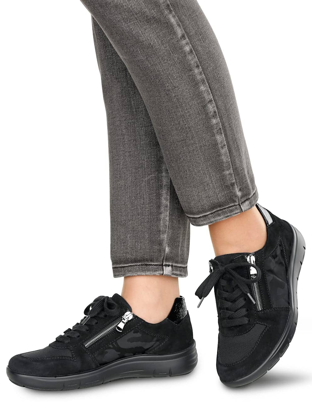 Vamos Schnurschuh mit Shock-Absorber - Schwarz