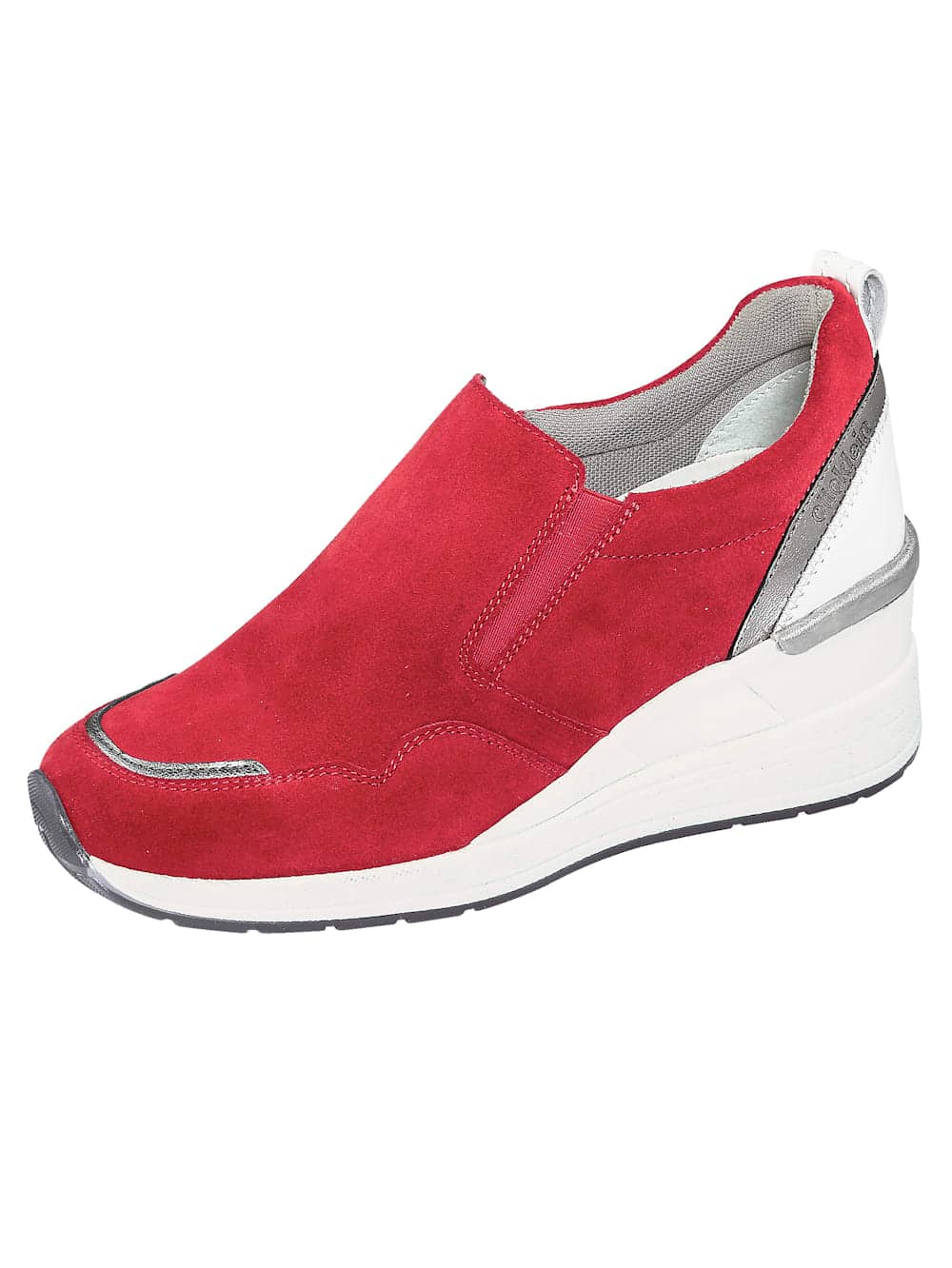 Vamos Slipper mit besonders hohem Keilabsatz - Rot