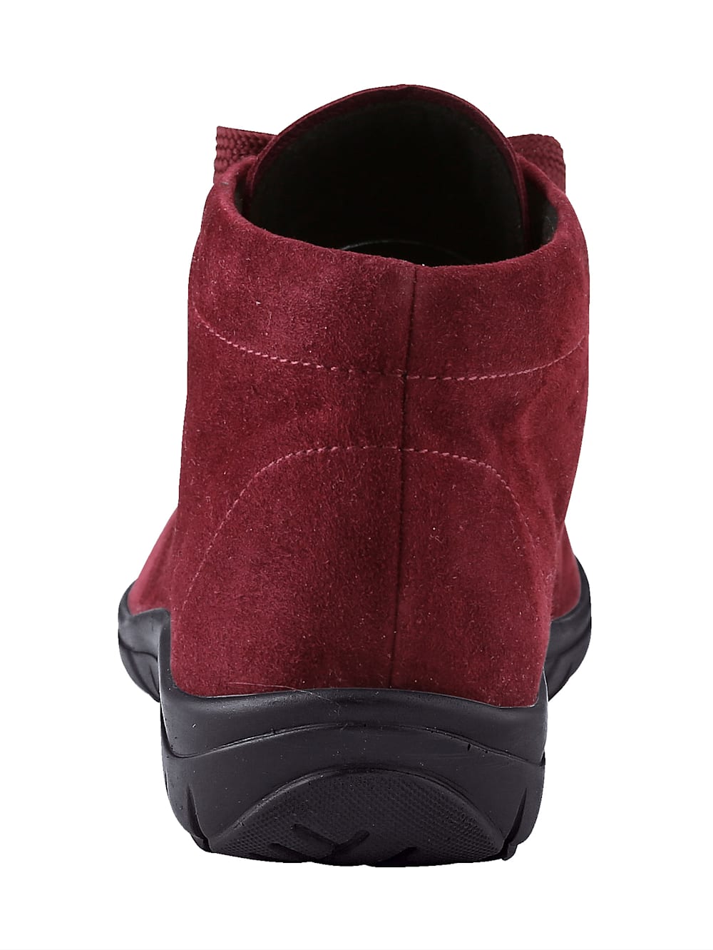 Vamos Schnurstiefelette aus weichem Leder - Bordeaux