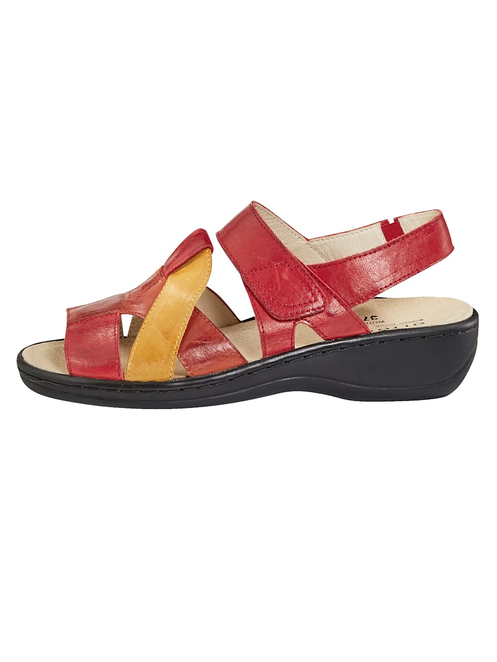 Vamos Sandale mit verstellbarem Klettverschluss - Rot
