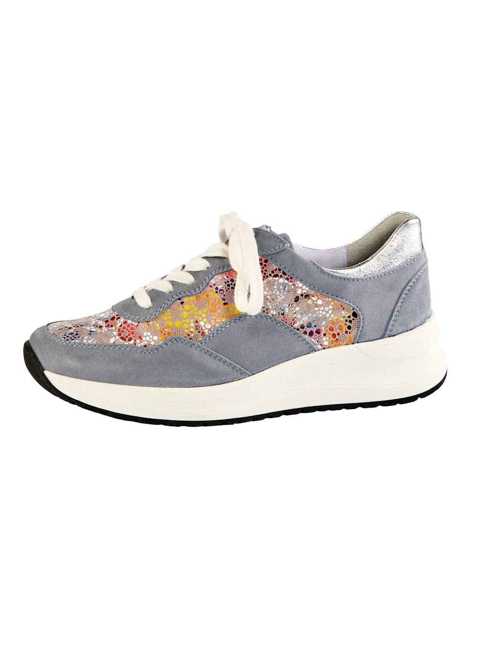 Vamos Schnurschuh mit wunderschonem Print - Blau