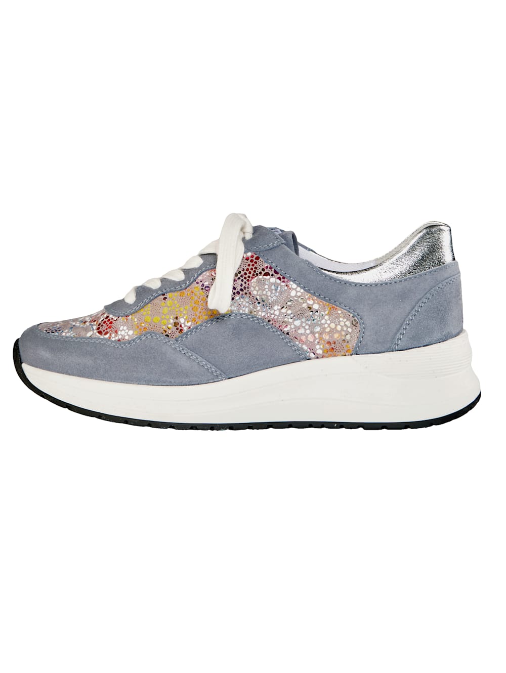 Vamos Schnurschuh mit wunderschonem Print - Blau