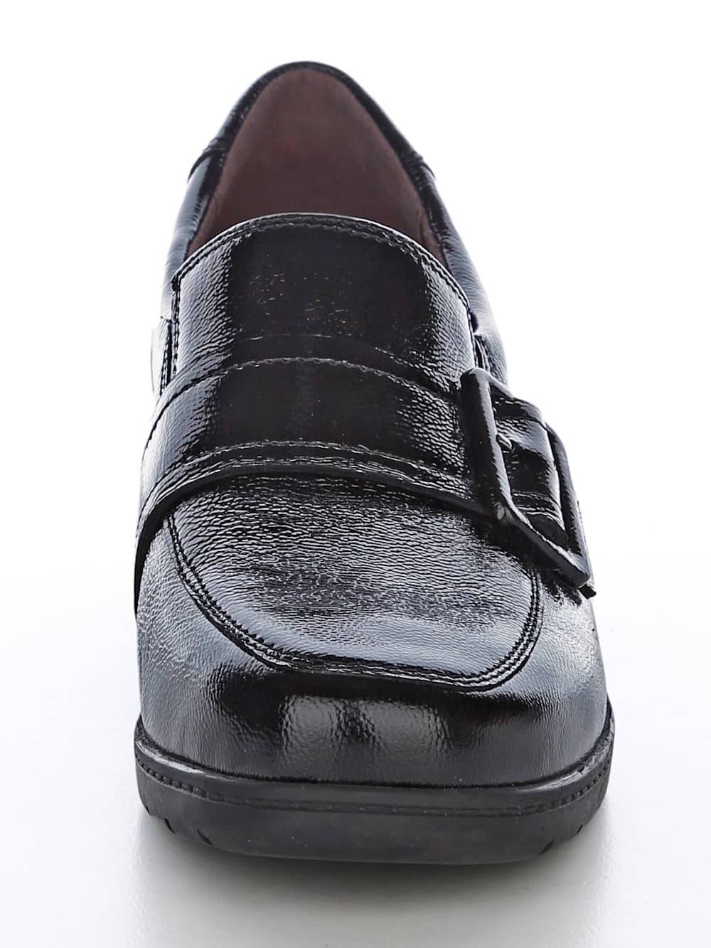 Vamos Slipper in Lackoptik - Schwarz
