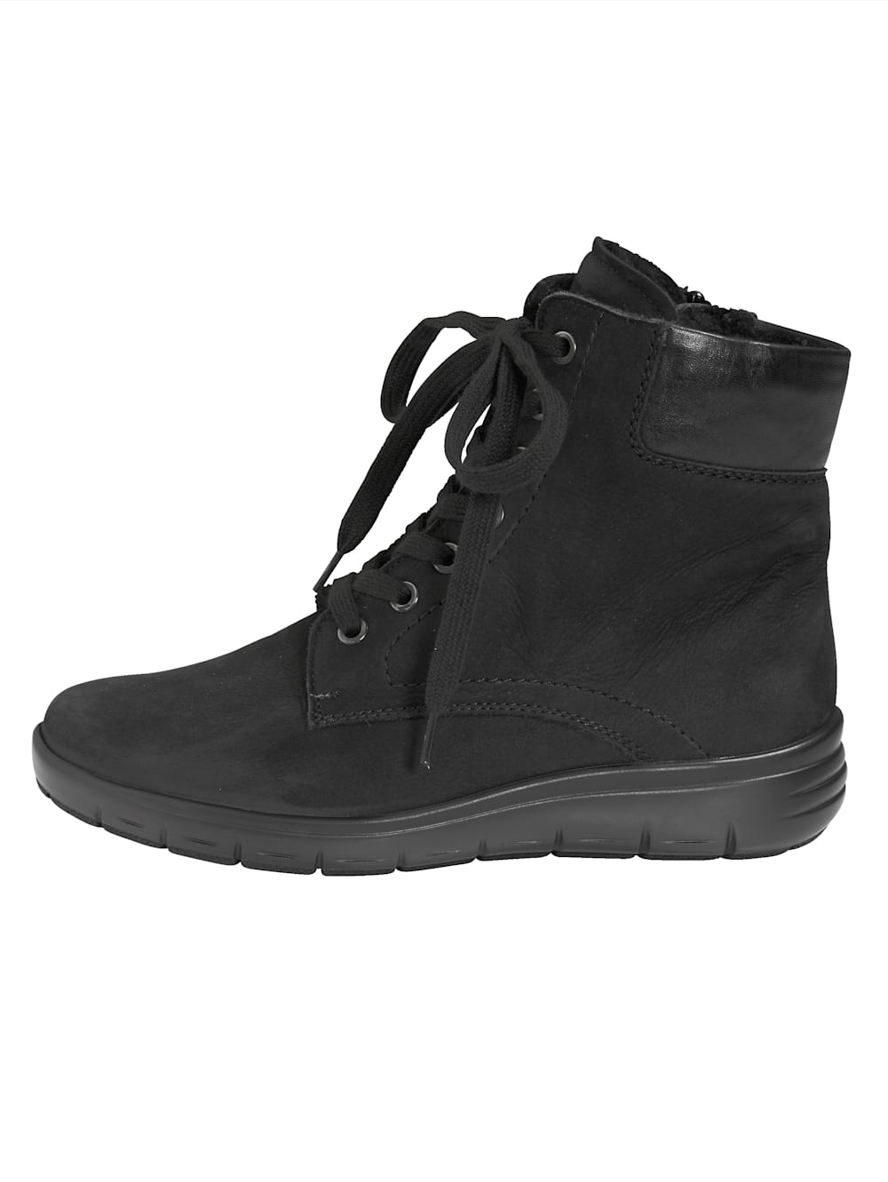 Vamos Schnurstiefelette mit Shock-Absorber - Schwarz