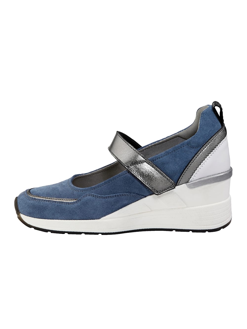 Vamos Klettslipper mit besonders hohem Keilabsatz - Blau